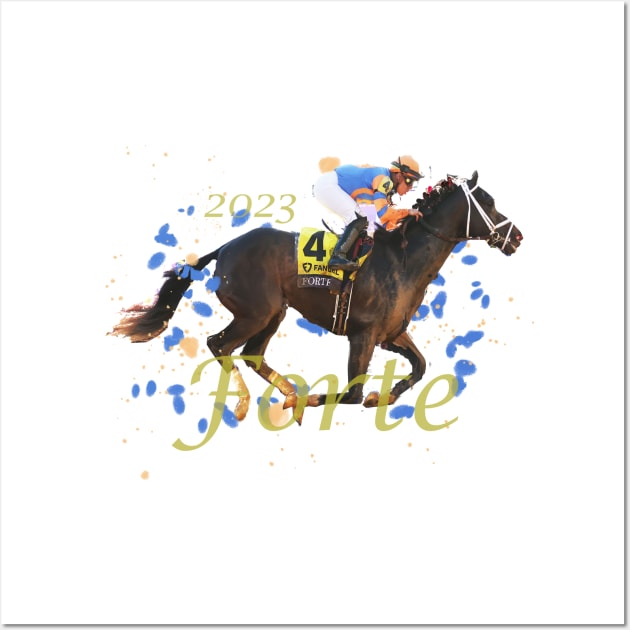 Forte - 2023 Champion American Thoroughbred racehorse Wall Art by Ginny Luttrell